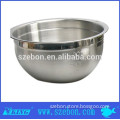 Stainless steel salad bowl with tick mark